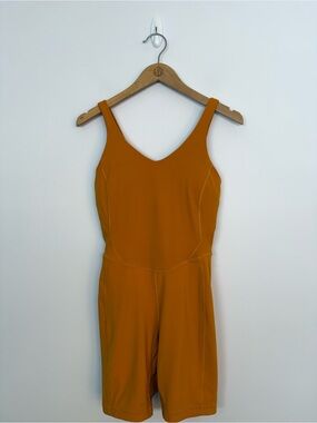 52: Lululemon Align Onesie Bodysuit 8" Autumn Orange Size 6